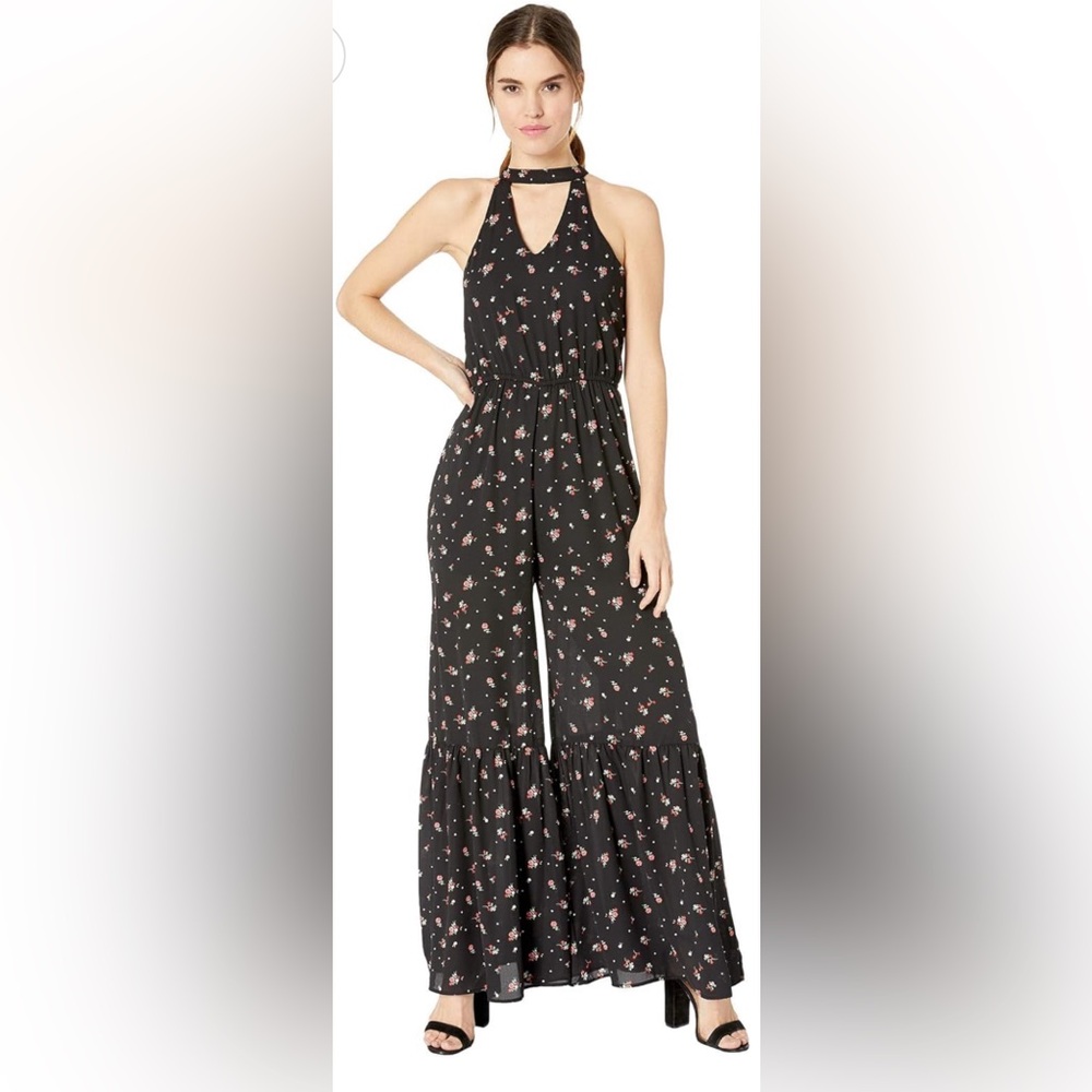 Jack by BB Dakota Walk This Way Rose Printed Jumpsuit